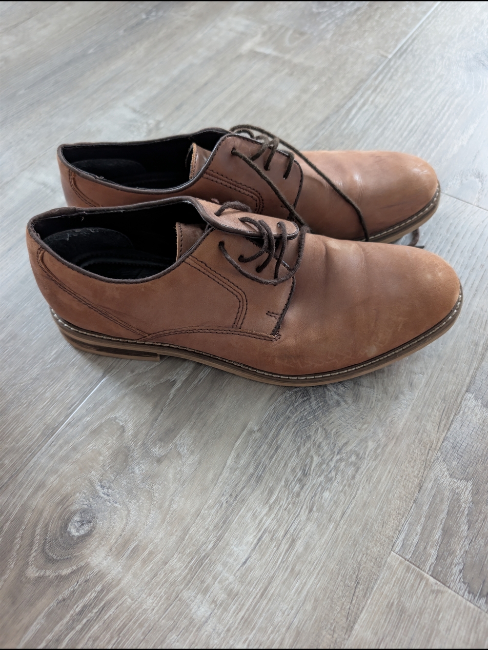 Alfani Men's Casual Lace-Up Leather Dress Shoes - Brown